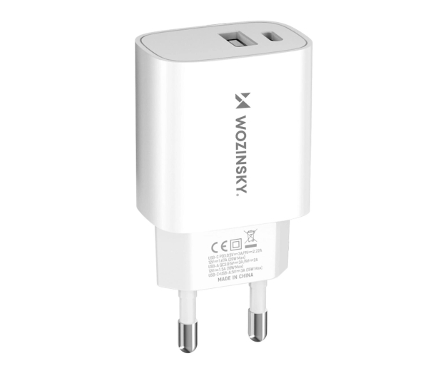 Wozinsky Ładowarka sieciowa USB-A USB-C 20W biała WGWCW - 1487881 - zdjęcie
